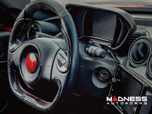 Alfa Romeo 4C Steering Wheel Trim - Carbon Fiber - Steering Wheel Badge  